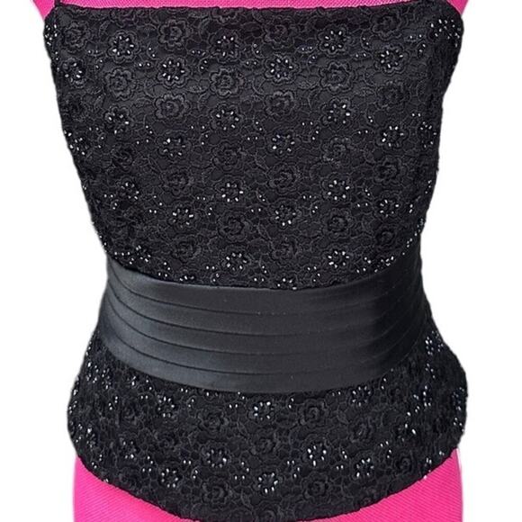 JS Collection Lace Beaded Bustier Top - Size 14 - EUC - Picture 3 of 7